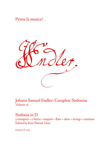 END010 Endler: Sinfonia in D
