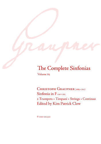 GRA421 Graupner: Sinfonia in F GWV565