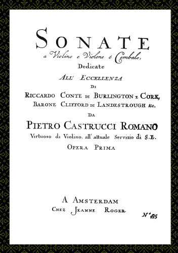 KM6013 Castrucci: [12] Violin sonatas, op 1