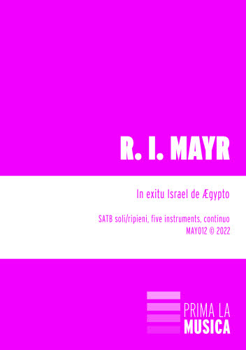 MAY012 Mayr: In exitu Israel de Ægypto