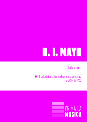 MAY014 Mayr: Lætatus sum