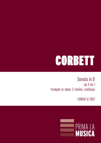Cover of COR101 Sonata in D op 3/1