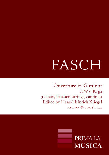 FAS107 Fasch: Ouverture in G minor FaWV K: g2